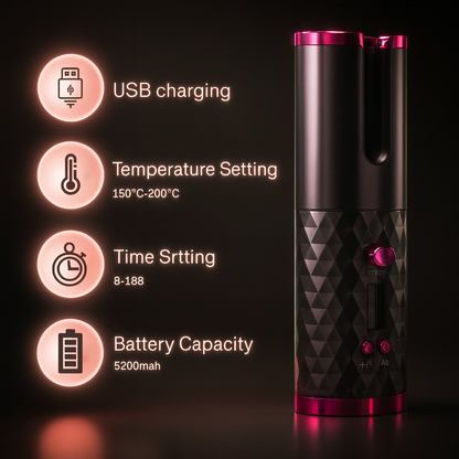 AirCurl™ - Rizador de Pelo Inalámbrico