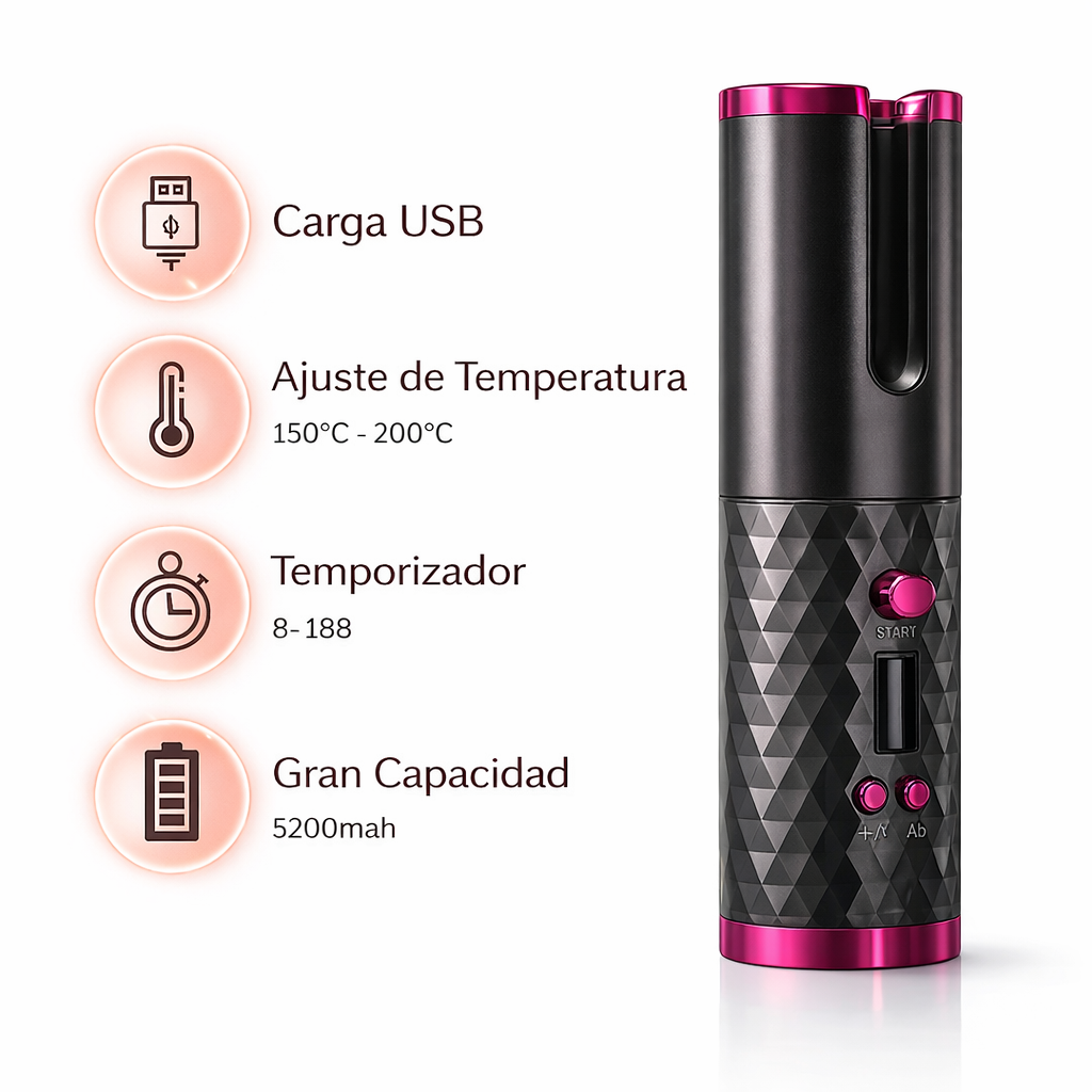 AirCurl™ - Rizador de Pelo Inalámbrico